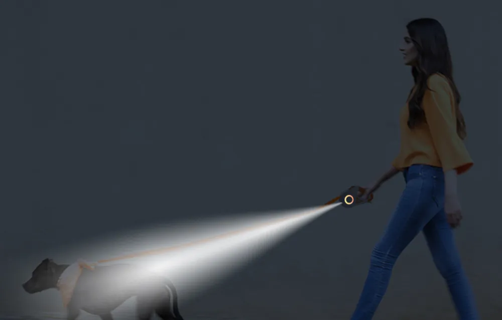 Smycz automatyczna LED Rojeco 5m